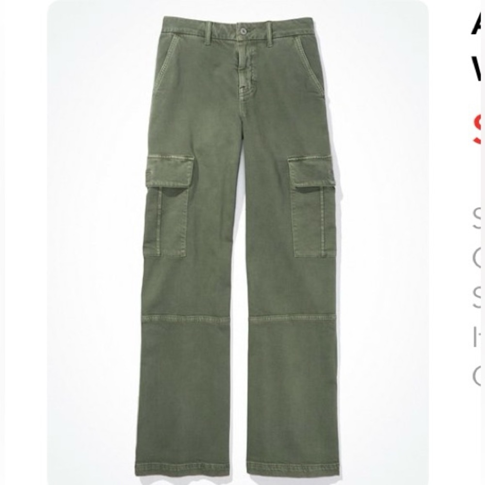 American Eagle Curvy High Rise Baggy Wide Leg Pant